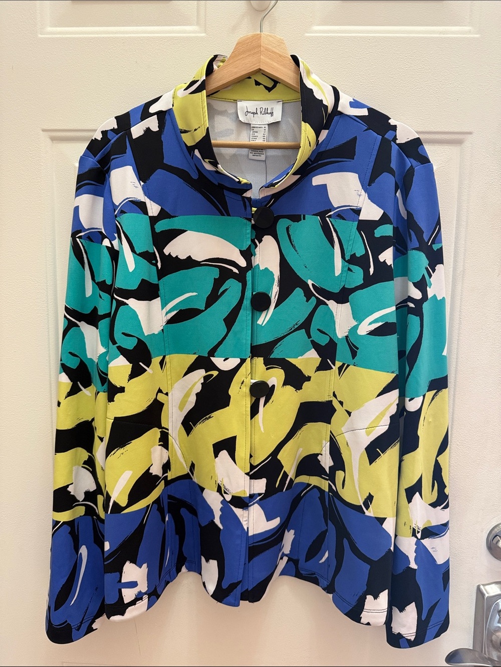 Joseph Ribkoff Abstract Colorblock Jacket i